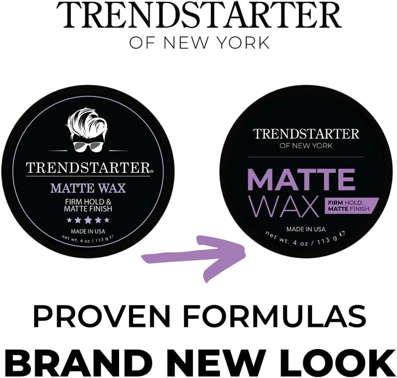 TRENDSTARTER Matte Wax - Firm Hold Hair Styling Pomade - Image 2